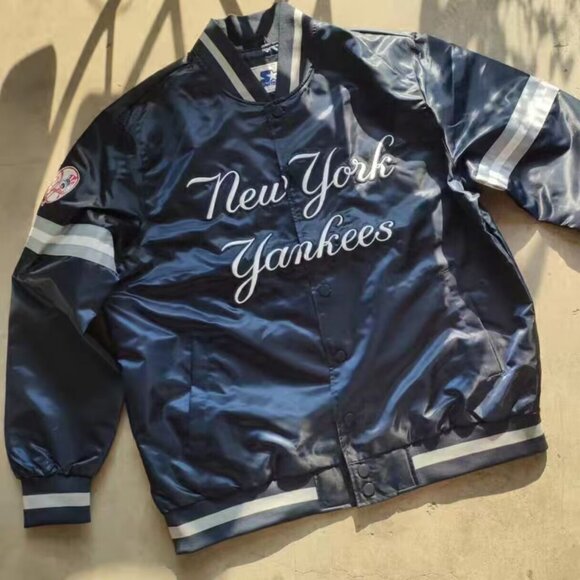 Men's Navy and Blue Jacket - Picture 4 of 6